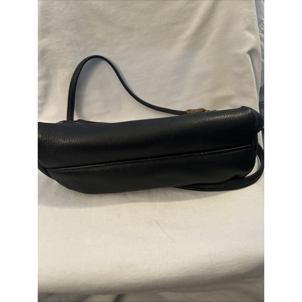 Vintage Orvis Black Brown Pebbled Leather Crossbody Bag - Picture 8 of 8